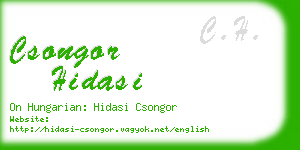 csongor hidasi business card